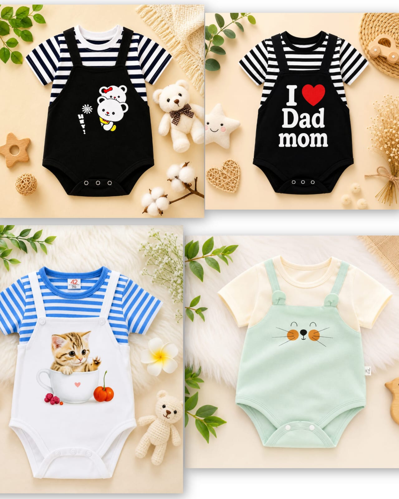 4pcsবেবি অ্যাডজাস্টেবল রোম্পার কিপার 🍼